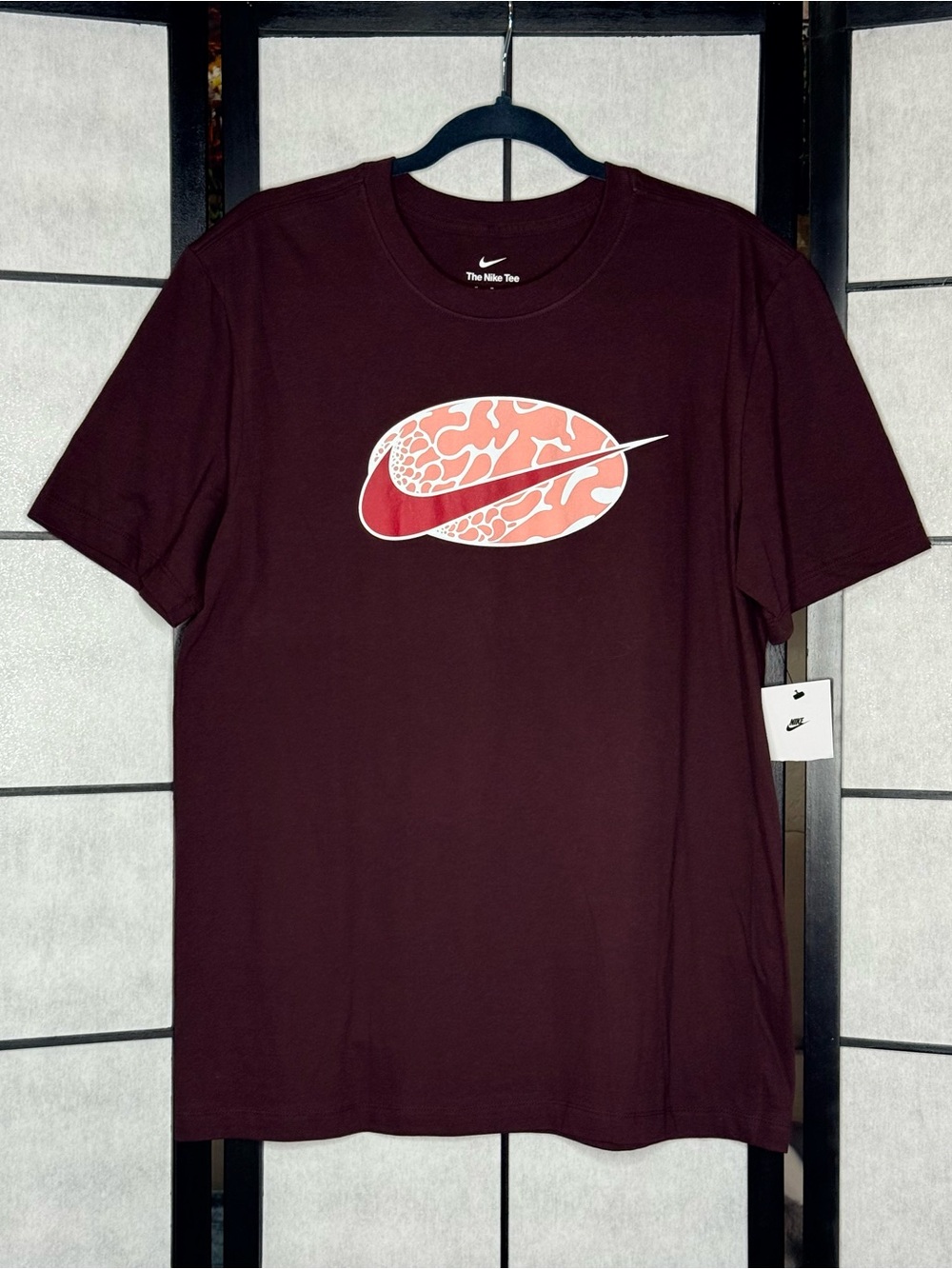 Nike Swoosh Burgundy Crush Graphic Tee Men’s Size Medium NWT